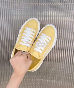 Replica Prada Nylon Gabardine Sneakers 1E260M Yellow 2