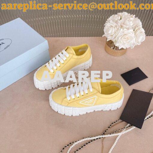 Replica Prada Nylon Gabardine Sneakers 1E260M Yellow 3