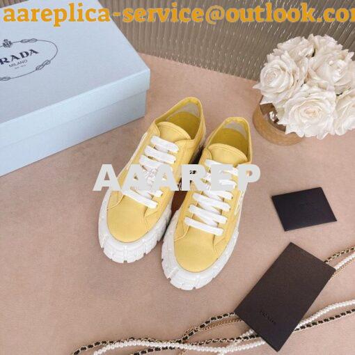 Replica Prada Nylon Gabardine Sneakers 1E260M Yellow 4