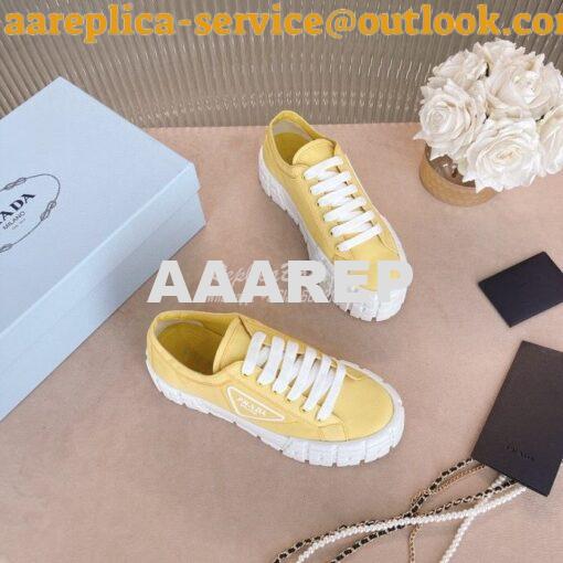 Replica Prada Nylon Gabardine Sneakers 1E260M Yellow 5