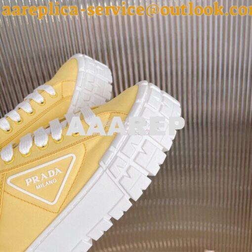 Replica Prada Nylon Gabardine Sneakers 1E260M Yellow 6