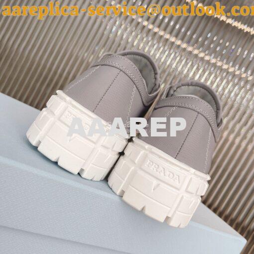 Replica Prada Nylon Gabardine Sneakers 1E260M Grey 8