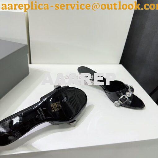 Replica Balenciaga Cagole 70mm Sandal In Arena Lambskin with Crystals 10