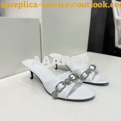 Replica Balenciaga Cagole 70mm Sandal In Arena Lambskin with Crystals 13