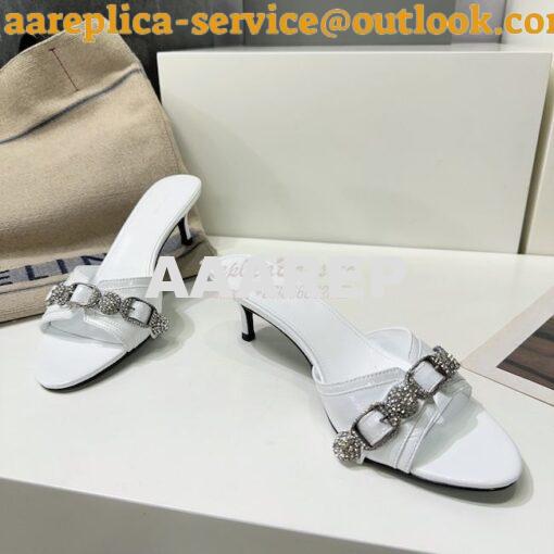 Replica Balenciaga Cagole 70mm Sandal In Arena Lambskin with Crystals 15