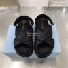 Replica Prada Sporty Quilted Nappa Leather Sandals 1X599M Black