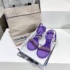 Replica Bottega Veneta BV Dot Leather Sandals 667178 Purple