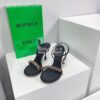 Replica Bottega Veneta BV Dot Leather Sandals 667178 Black