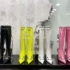 Replica Balenciaga Cagole 90mm Boot Arena lambskin 694395 Neon Yellow 10