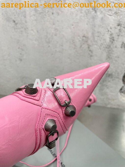 Replica Balenciaga Cagole 90mm Boot Arena lambskin 694395 Pink 7