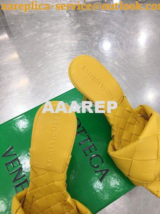 Replica Bottega Veneta BV Lido Sandals Heel 608854 Yellow 5