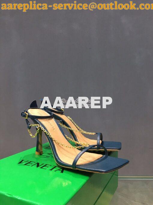 Replica Bottega Veneta BV Ankle Strap Stretch Sandals With Chain 65138 29