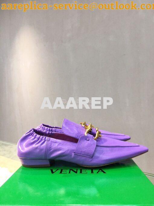Replica Bottega Veneta BV Madame Loafers 651352 Purple 4