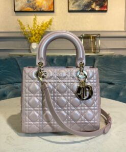 Replica Christian Dior Lady Dior Flap Cover Medium Quilted in Lotus Pe