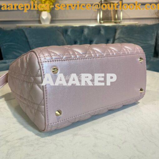 Replica Christian Dior Lady Dior Flap Cover Medium Quilted in Lotus Pe 9