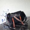 Replica Prada black nylon shoulder bag 1BD118 orange