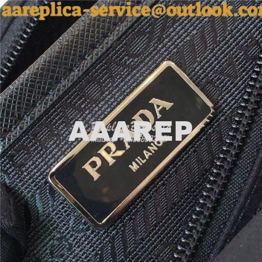 Replica Prada black nylon shoulder bag 1BD118 orange 8