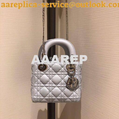 Replica Christian Dior Lady Dior Quilted in Lambskin Leather Bag Sky B