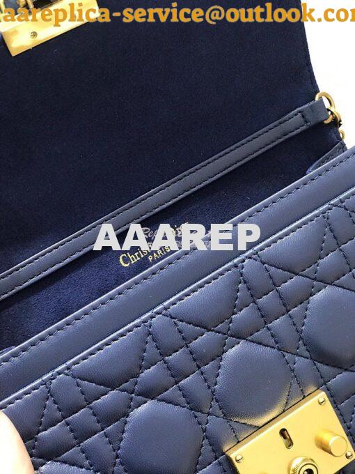 Replica Dior Dioraddict Wallet On Chain Cutch Blue 7
