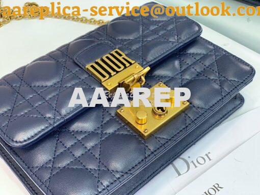 Replica Dior Dioraddict Wallet On Chain Cutch Blue 12