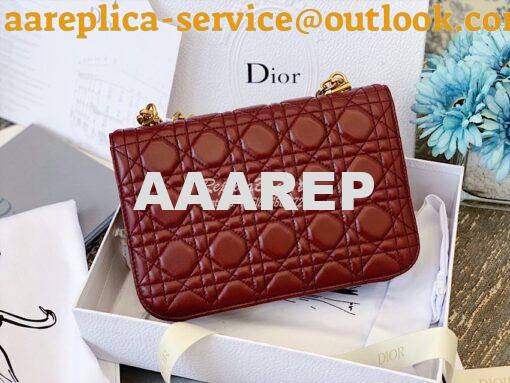 Replica Dior DiorAddict Flap Bag with with Sliding Chain in Cannage La 12