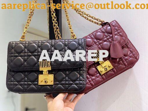 Replica Dior DiorAddict Flap Bag with with Sliding Chain in Cannage La 13