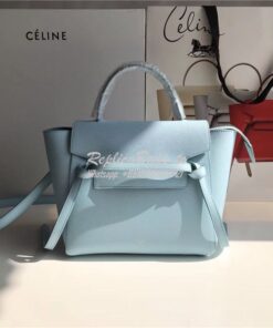 Replica Celine Belt Bag In baby blue Grained Calfskin 2 sizes