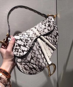 Replica Dior Saddle Bag in Python Leather T3 2
