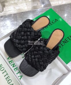 Replica Bottega Veneta BV Board Sandals 630175 Black 2