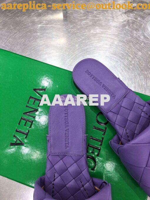 Replica Bottega Veneta BV Lido Flat Sandals 608853 Purple 7