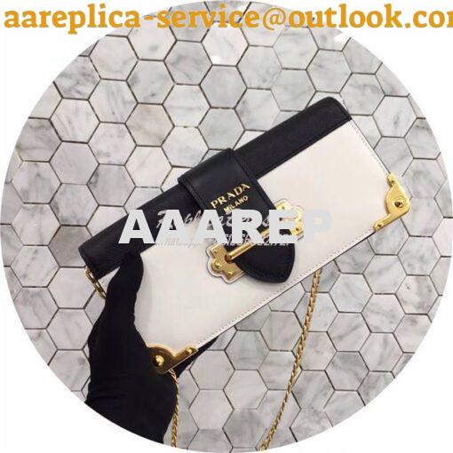 Replica Prada Cahier White Long Clutch with chain Bag 1BF048 3