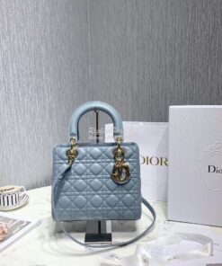 Replica Christian Dior Lady Dior Quilted in Lambskin Leather Bag Baby 2