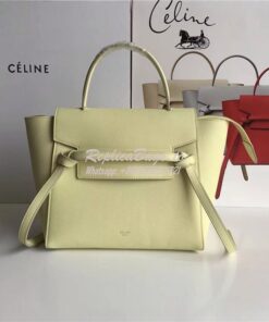 Replica Celine Belt Bag In Light Yellow Grained Calfskin 2 sizes