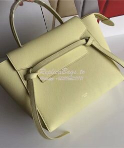 Replica Celine Belt Bag In Light Yellow Grained Calfskin 2 sizes 2