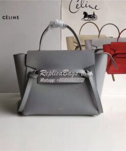 Replica Celine Belt Bag In Grey Grained Calfskin 2 sizes