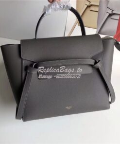 Replica Celine Belt Bag In dark Grey Grained Calfskin 2 sizes 2
