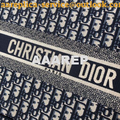Replica Dior Book Tote bag in Blue Oblique Embroidered Canvas 13