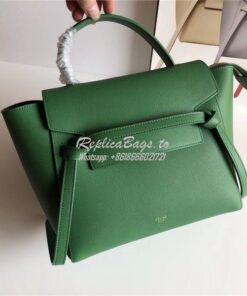 Replica Celine Belt Bag In Green Grained Calfskin 2 sizes 2