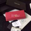Replica Prada 1M1132 Saffiano Leather Long Fold Wallet Red