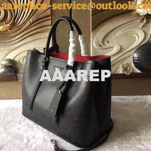 Replica Prada Saffiano Cuir Leather Tote Bag BN2820 Noir 4