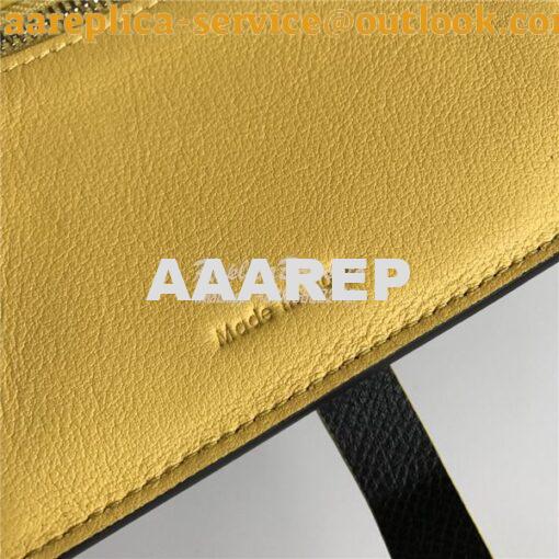 Replica Celine Strap medium/large multifunction wallet in black graine 7