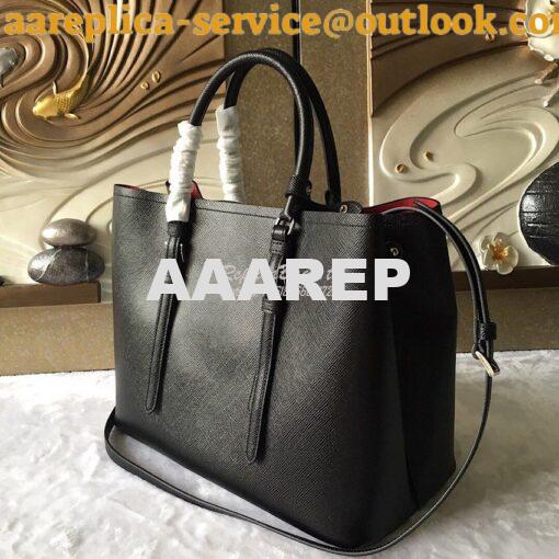 Replica Prada Saffiano Cuir Leather Tote Bag BN2820 Noir 6
