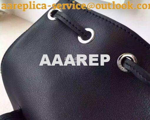 Replica Prada BZ6677 Junior Signature Vela Leather Backpack Black 9