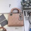 Replica Christian Dior Lady Dior Grained Metallic Silver Bag 18