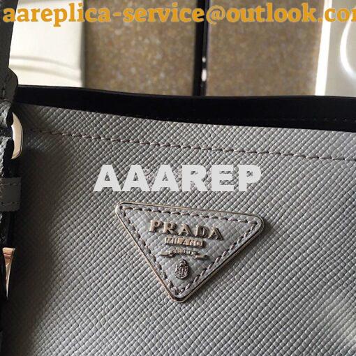Replica Prada Saffiano Cuir Leather Tote Bag BN2820 Grey 4