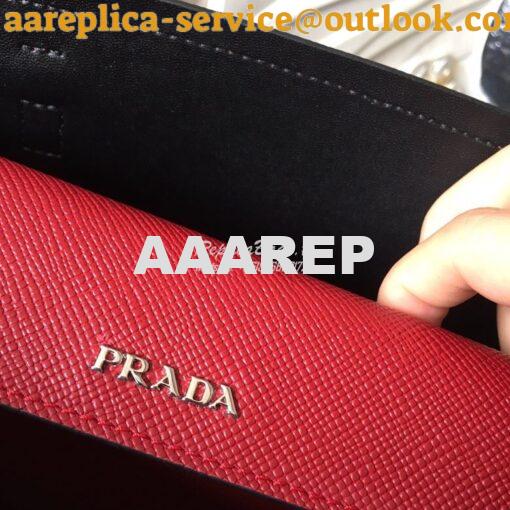 Replica Prada Saffiano Cuir Leather Tote Bag BN2820 Red 6