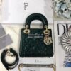 Replica Christian Dior Quilted Jasper Green Patent Leather Lady Dior B