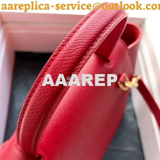 Replica Celine Nano Belt Bag In red Grained Calfskin 185003 6