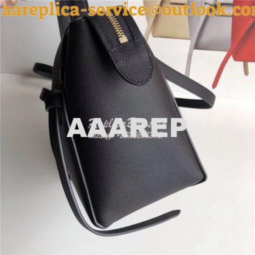 Replica Celine Belt Bag In Black Grained Calfskin 2 sizes 5