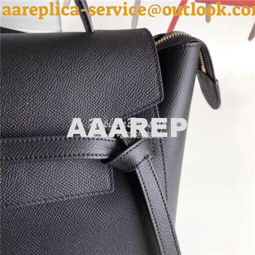 Replica Celine Belt Bag In Black Grained Calfskin 2 sizes 10